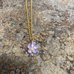 Purple Floral Spring Girls Pendant Necklace
